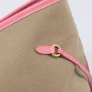 PRADA Tote Bag Canvas Jacquard Brown Gold Auth 200586V-21