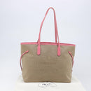 PRADA Tote Bag Canvas Jacquard Brown Gold Auth 200586V-12