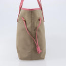PRADA Tote Bag Canvas Jacquard Brown Gold Auth 200586V-3