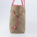 PRADA Tote Bag Canvas Jacquard Brown Gold Auth 200586V-4