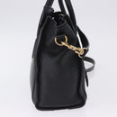 CELINE Luggage Nano Shopper Hand Bag Leather 2way Black Gold Auth 200587M-4
