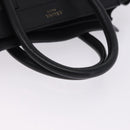 CELINE Luggage Nano Shopper Hand Bag Leather 2way Black Gold Auth 200587M-7