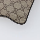 GUCCI GG Supreme Shoulder Bag PVC Beige Silver 141626 Auth 200589-16