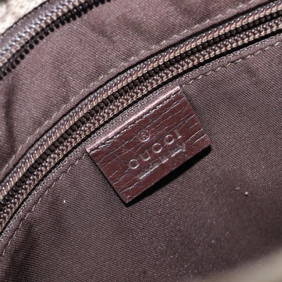 GUCCI GG Supreme Shoulder Bag PVC Beige Silver 141626 Auth 200589