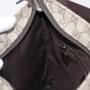 GUCCI GG Supreme Shoulder Bag PVC Beige Silver 141626 Auth 200589-20