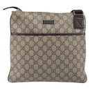 GUCCI GG Supreme Shoulder Bag PVC Beige Silver 141626 Auth 200589-13
