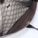GUCCI GG Supreme Shoulder Bag PVC Beige Silver 141626 Auth 200589-23