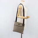 GUCCI GG Supreme Shoulder Bag PVC Beige Silver 141626 Auth 200589-24