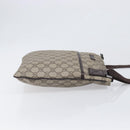 GUCCI GG Supreme Shoulder Bag PVC Beige Silver 141626 Auth 200589-3