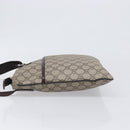 GUCCI GG Supreme Shoulder Bag PVC Beige Silver 141626 Auth 200589-4