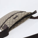 GUCCI GG Supreme Shoulder Bag PVC Beige Silver 141626 Auth 200589-6