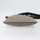 GUCCI GG Supreme Shoulder Bag PVC Beige Silver 141626 Auth 200589-5