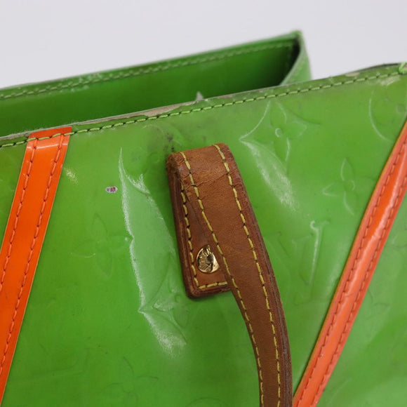 LOUIS VUITTON Monogram Vernis Fluo Reade MM Hand Bag Veil M91901 LV Auth 200640