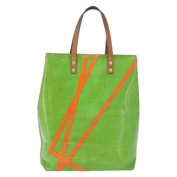 LOUIS VUITTON Monogram Vernis Fluo Reade MM Hand Bag Veil M91901 LV Auth 200640