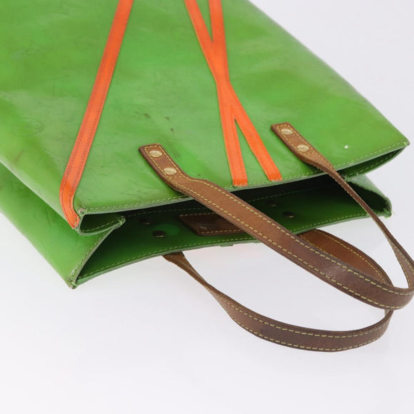 LOUIS VUITTON Monogram Vernis Fluo Reade MM Hand Bag Veil M91901 LV Auth 200640