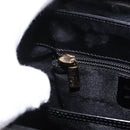 Salvatore Ferragamo Gancini Hand Bag Patent 2way Black Gold Tone Auth 200642-23