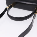 Salvatore Ferragamo Gancini Hand Bag Patent 2way Black Gold Tone Auth 200642-7