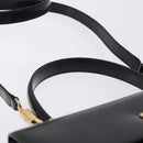 Salvatore Ferragamo Gancini Hand Bag Patent 2way Black Gold Tone Auth 200642-8