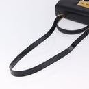 Salvatore Ferragamo Gancini Hand Bag Patent 2way Black Gold Tone Auth 200642-9