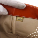 CHANEL Triple Coco Chain Shoulder Bag Patent Orange Silver CC Auth 200643-12