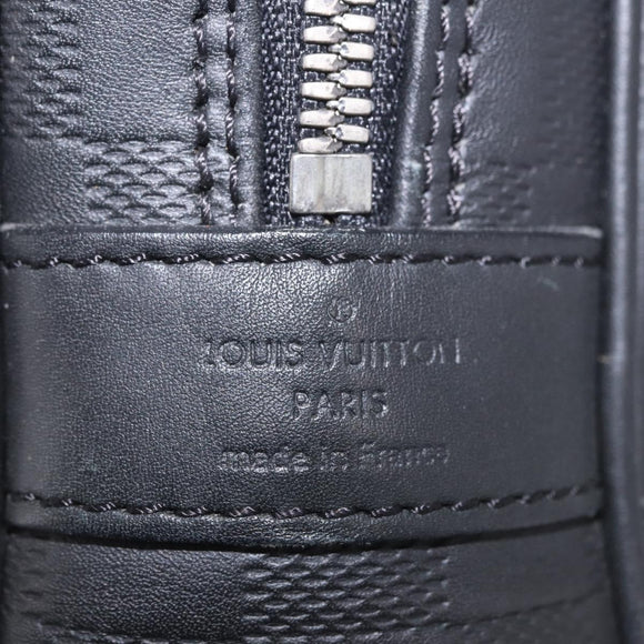LOUIS VUITTON Damier Infini Porte Documents Voyage Bag Black N41146 Auth 200646