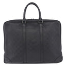 LOUIS VUITTON Damier Infini Porte Documents Voyage Bag Black N41146 Auth 200646-2