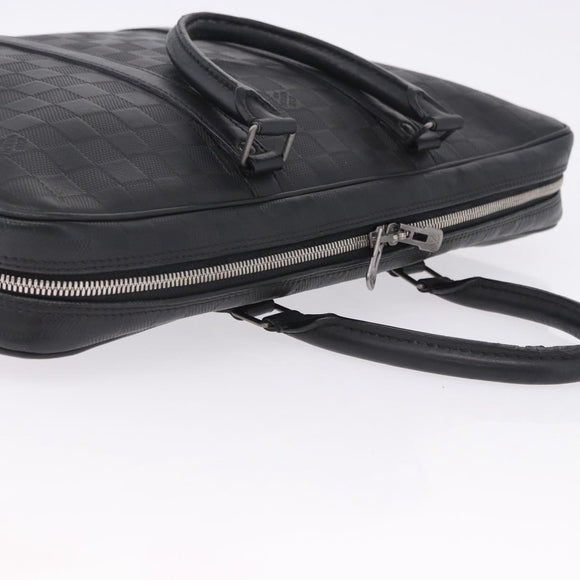 LOUIS VUITTON Damier Infini Porte Documents Voyage Bag Black N41146 Auth 200646