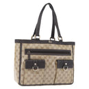GUCCI GG Crystal Abbey Tote Bag Coated Canvas Outlet Beige 268639 Auth 200647-1