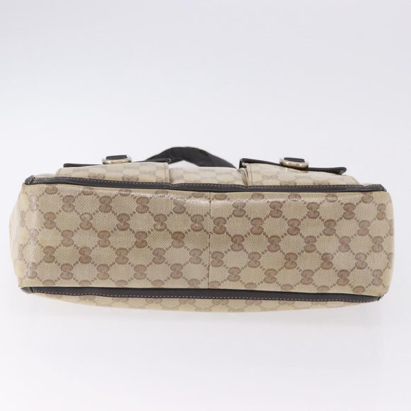 GUCCI GG Crystal Abbey Tote Bag Coated Canvas Outlet Beige 268639 Auth 200647
