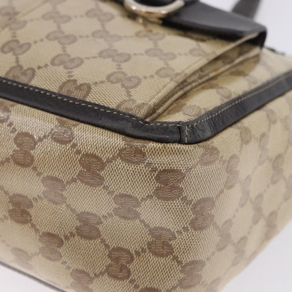 GUCCI GG Crystal Abbey Tote Bag Coated Canvas Outlet Beige 268639 Auth 200647