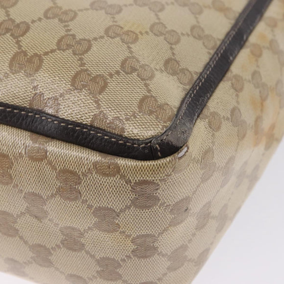 GUCCI GG Crystal Abbey Tote Bag Coated Canvas Outlet Beige 268639 Auth 200647