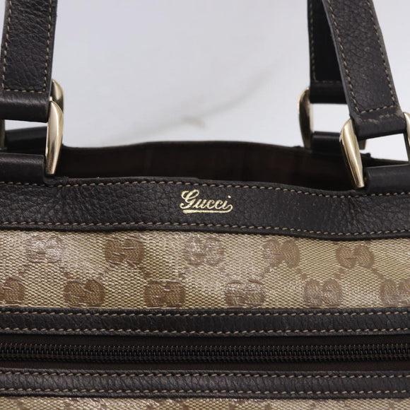 GUCCI GG Crystal Abbey Tote Bag Coated Canvas Outlet Beige 268639 Auth 200647