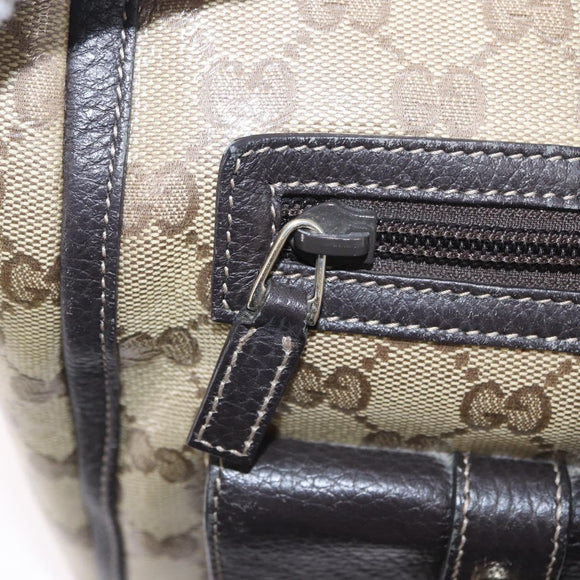 GUCCI GG Crystal Abbey Tote Bag Coated Canvas Outlet Beige 268639 Auth 200647