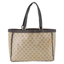 GUCCI GG Crystal Abbey Tote Bag Coated Canvas Outlet Beige 268639 Auth 200647-2