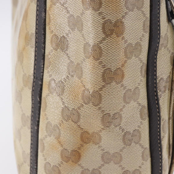 GUCCI GG Crystal Abbey Tote Bag Coated Canvas Outlet Beige 268639 Auth 200647