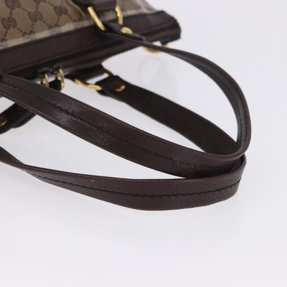 GUCCI GG crystal Histeria Tote Bag Coated Canvas Beige Gold 207285 Auth 200648
