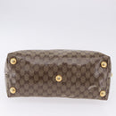 GUCCI GG crystal Histeria Tote Bag Coated Canvas Beige Gold 207285 Auth 200648-12