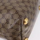 GUCCI GG crystal Histeria Tote Bag Coated Canvas Beige Gold 207285 Auth 200648-14