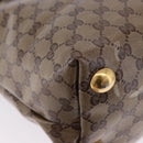 GUCCI GG crystal Histeria Tote Bag Coated Canvas Beige Gold 207285 Auth 200648-16