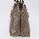 GUCCI GG crystal Histeria Tote Bag Coated Canvas Beige Gold 207285 Auth 200648-6
