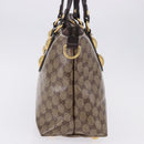 GUCCI GG crystal Histeria Tote Bag Coated Canvas Beige Gold 207285 Auth 200648-8