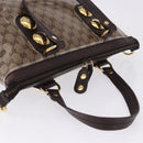 GUCCI GG crystal Histeria Tote Bag Coated Canvas Beige Gold 207285 Auth 200648-9