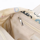 CHANEL New Travel Line Tote Bag Nylon White Multicolor CC Auth 200649-19