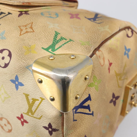 LOUIS VUITTON Monogram Multicolor Speedy 30 Hand Bag White M92643 LV Auth 200653