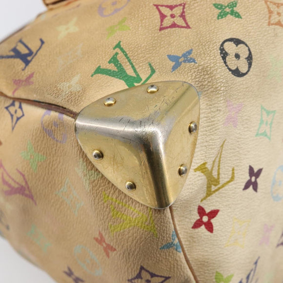 LOUIS VUITTON Monogram Multicolor Speedy 30 Hand Bag White M92643 LV Auth 200653