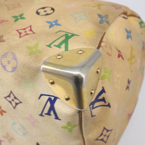 LOUIS VUITTON Monogram Multicolor Speedy 30 Hand Bag White M92643 LV Auth 200653