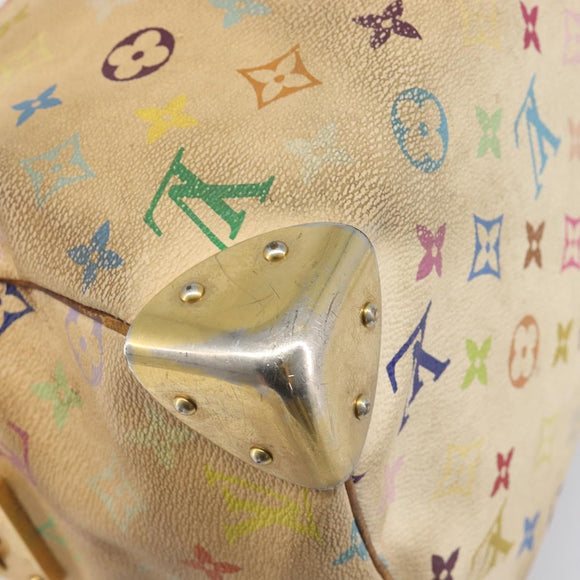 LOUIS VUITTON Monogram Multicolor Speedy 30 Hand Bag White M92643 LV Auth 200653