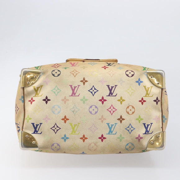 LOUIS VUITTON Monogram Multicolor Speedy 30 Hand Bag White M92643 LV Auth 200653