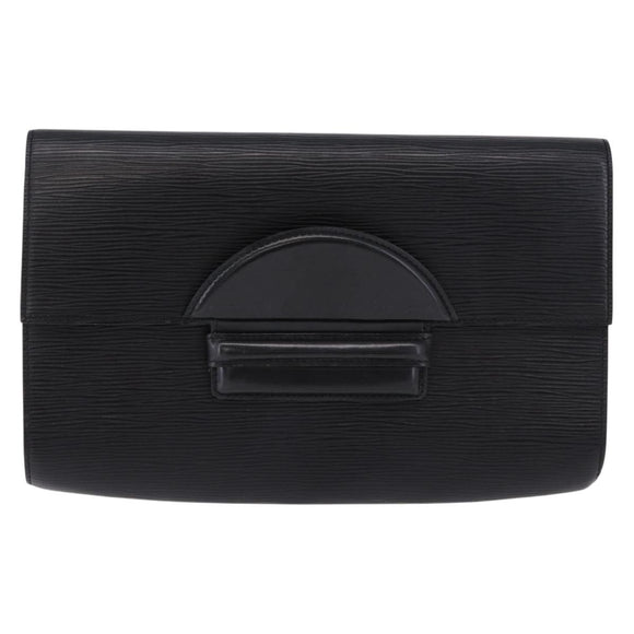 LOUIS VUITTON Epi Chaillot Clutch Bag Black M52542 LV Auth 200655