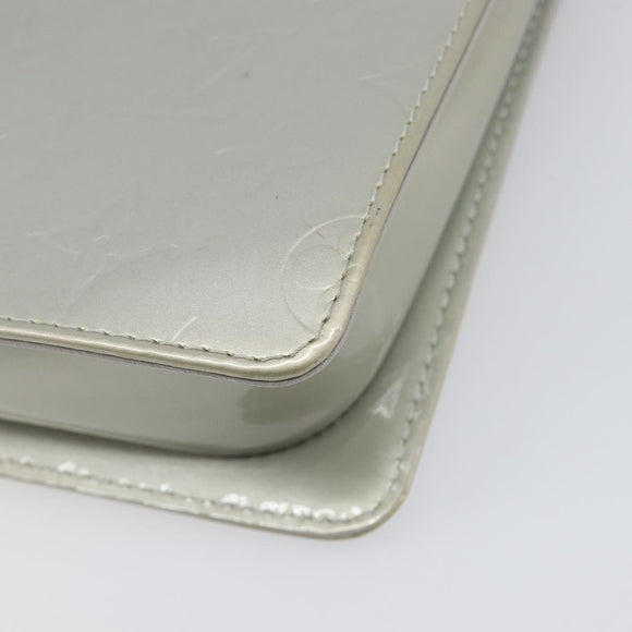 LOUIS VUITTON Monogram Vernis Motto Accessory Pouch Gris M91030 LV Auth 200656
